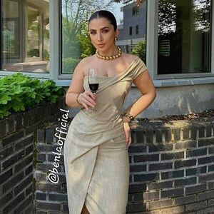 ZARA ASYMMETRICAL SLIP DRESS